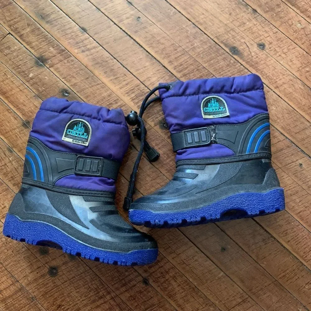 Buster Brown Chill thinsulate purple & black Winter rubber boots